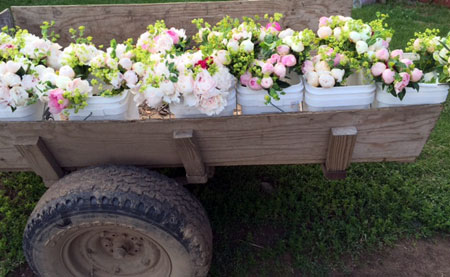 Cart with our Duluth Peonies